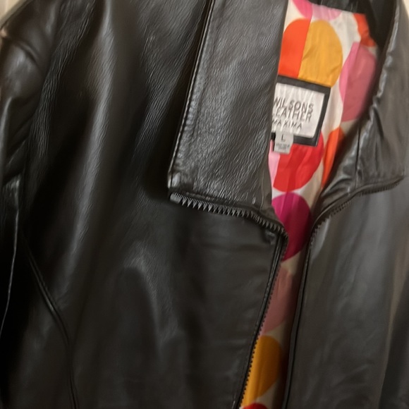 WILSON LEATHER MAXIMA,BLACK JACKET!,size L - Picture 16 of 16